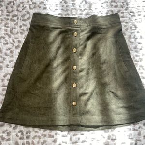 Army green skirt